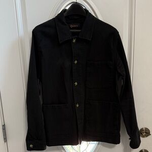 Quince Men's Navy Blue Button-Up Chore Jacket